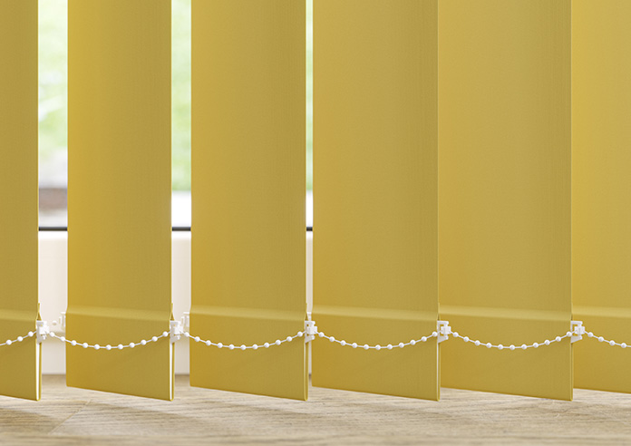 Palermo (Blackout), Mustard - Vertical Blind Slats - Image 3